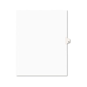 ESAVE11922 - Avery-Style Legal Exhibit Side Tab Divider, Title: 12, Letter, White, 25-pack