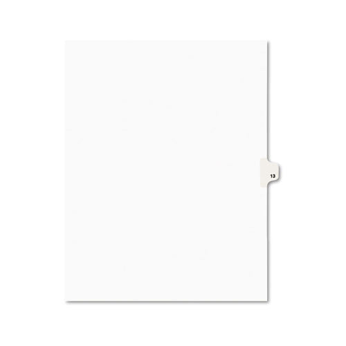 ESAVE11923 - Avery-Style Legal Exhibit Side Tab Divider, Title: 13, Letter, White, 25-pack
