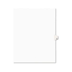 ESAVE11924 - Avery-Style Legal Exhibit Side Tab Divider, Title: 14, Letter, White, 25-pack