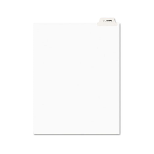 ESAVE11945 - Avery-Style Preprinted Legal Bottom Tab Divider, Exhibit F, Letter, White, 25-pk