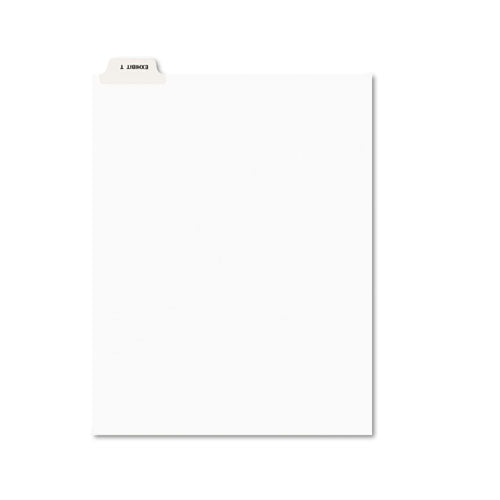 ESAVE12393 - Avery-Style Preprinted Legal Bottom Tab Dividers, Exhibit T, Letter, 25-pack
