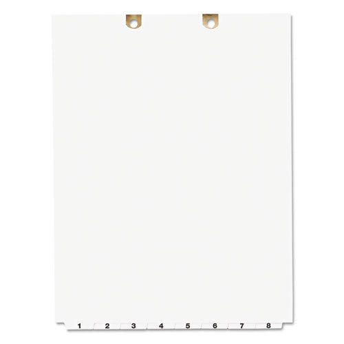 Preprinted Bottom Tab Dividers For Classification Folders, 8-tab, 1 To 8, 11 X 8.5, White, 1 Set