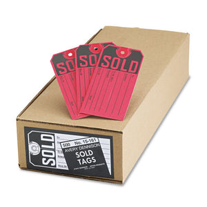 ESAVE15161 - Sold Tags, Paper, 4 3-4 X 2 3-8, Red-black, 500-box