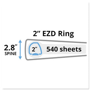 Heavy-duty View Binder With Durahinge And Locking One Touch Ezd Rings, 3 Rings, 2" Capacity, 11 X 8.5, Orange