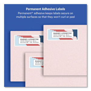 Easy Peel White Address Labels With Sure Feed Technology, Inkjet Printers, 1 X 2.63, White, 30-sheet, 10 Sheets-pack