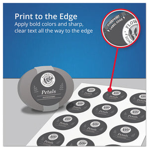 Oval Print-to-the-edge Labels, 2 X 3.33, White, 8-sheet, 10 Sheets-pack