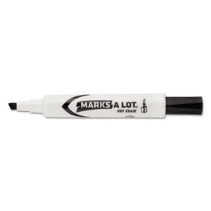 ESAVE24408 - MARKS A LOT DESK-STYLE DRY ERASE MARKER, CHISEL TIP, BLACK, DOZEN