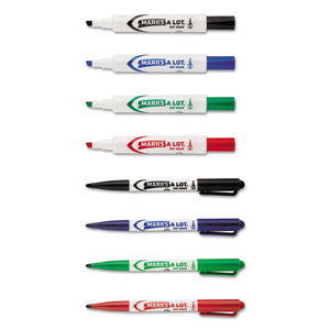 ESAVE29870 - MARKS A LOT DESK-PEN-STYLE DRY ERASE MARKER, CHISEL-BULLET TIP, ASSORTED, 24-PK