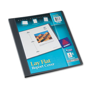 ESAVE47781 - Lay Flat View Report Cover W-flexible Fastener, Letter, 1-2" Cap, Clear-gray