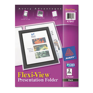 ESAVE47847 - Flexi-View Two-Pocket Polypropylene Folder, Translucent-black, 2-pack