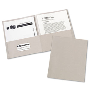 ESAVE47990 - Two-Pocket Folder, 40-Sheet Capacity, Gray, 25-box