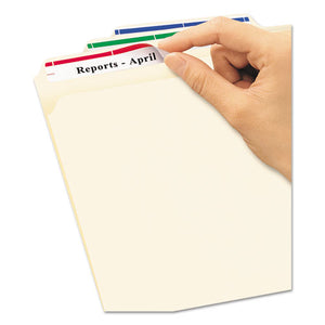 Removable File Folder Labels With Sure Feed Technology, 0.66 X 3.44, White, 7-sheet, 36 Sheets-pack