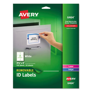 ESAVE6464 - Removable Multi-Use Labels, 3 1-3 X 4, White, 150-pack