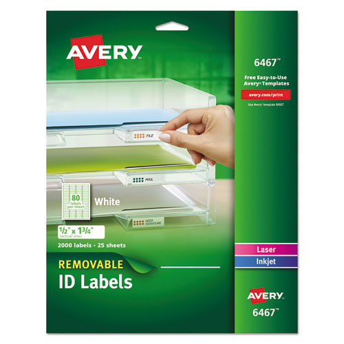 ESAVE6467 - Removable Multi-Use Labels, 1-2 X 1 3-4, White, 2000-pack