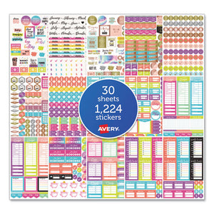 Budgeting Planner Stickers, Budget Theme, Assorted Colors, 1,224-pack