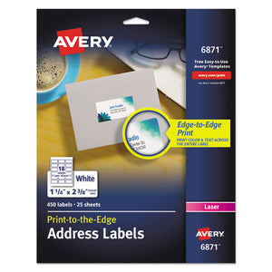 ESAVE6871 - Vibrant Color-Printing Address Labels, 1 1-4 X 2 3-8, White, 450-pack