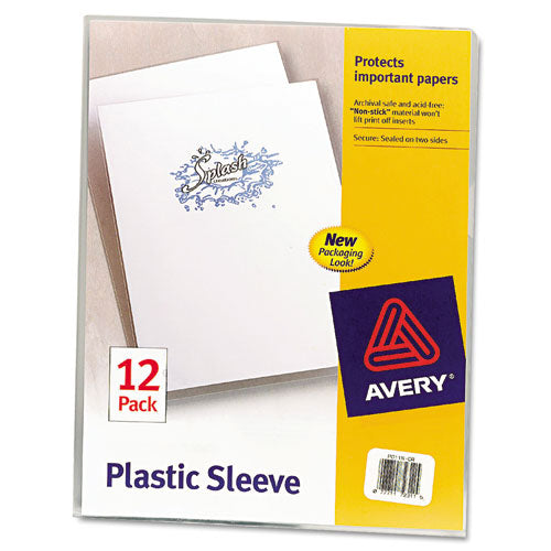 ESAVE72311 - Clear Plastic Sleeves, Polypropylene, Letter, 12-pack