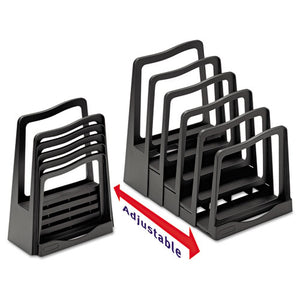 ESAVE73523 - Adjustable File Rack, Five Sections, 8 X 10 1-2 X 11 1-2, Black