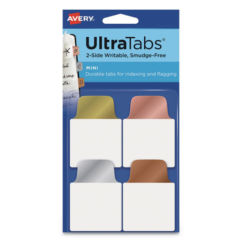 ESAVE74785 - ULTRA TABS REPOSITIONABLE TABS, 1 X 1.5, ASSORTED METALLIC, 40-PK