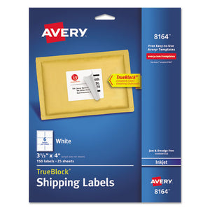 ESAVE8164 - Shipping Labels With Trueblock Technology, Inkjet, 3 1-3 X 4, White, 150-pack