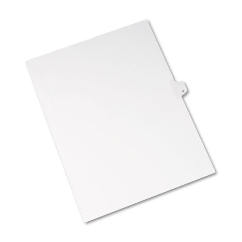 ESAVE82175 - Allstate-Style Legal Exhibit Side Tab Divider, Title: M, Letter, White, 25-pack