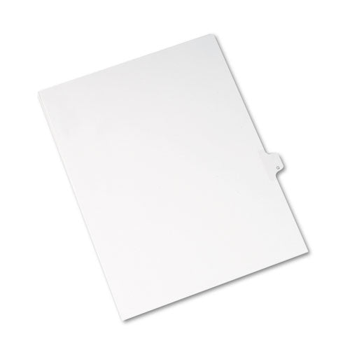 ESAVE82179 - Allstate-Style Legal Exhibit Side Tab Divider, Title: Q, Letter, White, 25-pack