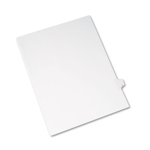 ESAVE82183 - Allstate-Style Legal Exhibit Side Tab Divider, Title: U, Letter, White, 25-pack