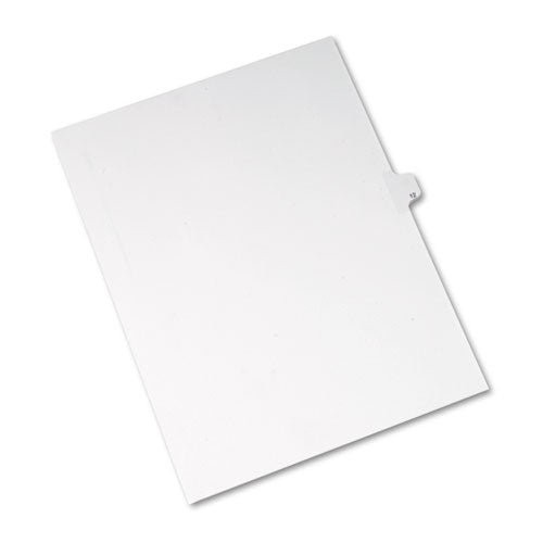 ESAVE82210 - Allstate-Style Legal Exhibit Side Tab Divider, Title: 12, Letter, White, 25-pack