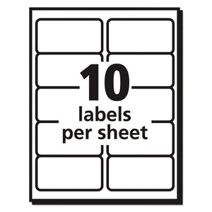 Shipping Labels W- Trueblock Technology, Inkjet Printers, 2 X 4, White, 10-sheet, 50 Sheets-box