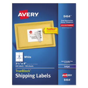 ESAVE8464 - Shipping Labels With Trueblock Technology, Inkjet, 3 1-3 X 4, White, 600-box