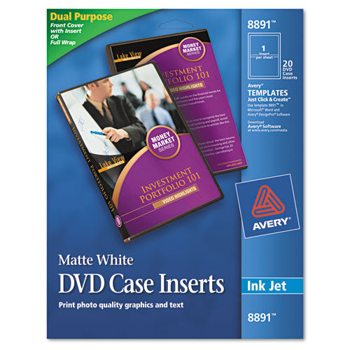 ESAVE8891 - Inkjet Dvd Case Inserts, Matte White, 20-pack