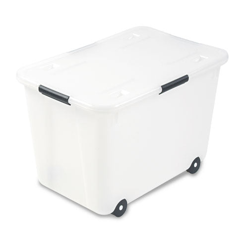 ESAVT34009 - Rolling Storage Box, Letter-legal, 15-Gallon Size, Clear
