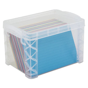 ESAVT40305 - Super Stacker Storage Boxes, Hold 500 4 X 6 Cards, Plastic, Clear