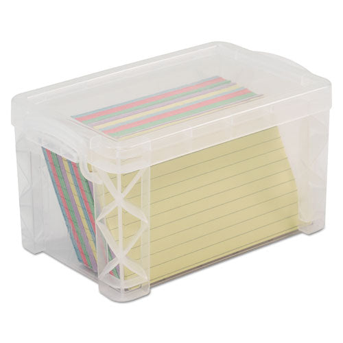ESAVT40307 - Super Stacker Storage Boxes, Hold 400 3 X 5 Cards, Plastic, Clear