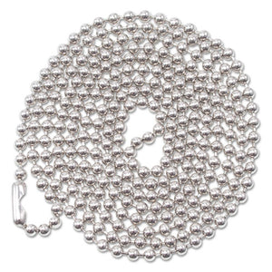 ESAVT75417 - Id Badge Holder Chain, Ball Chain Style, 36" Long, Nickel Plated, 100-box