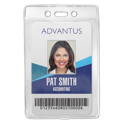 ESAVT75419 - Security Id Badge Holder, Vertical, 3 3-8w X 4 1-4h, Clear, 50-box