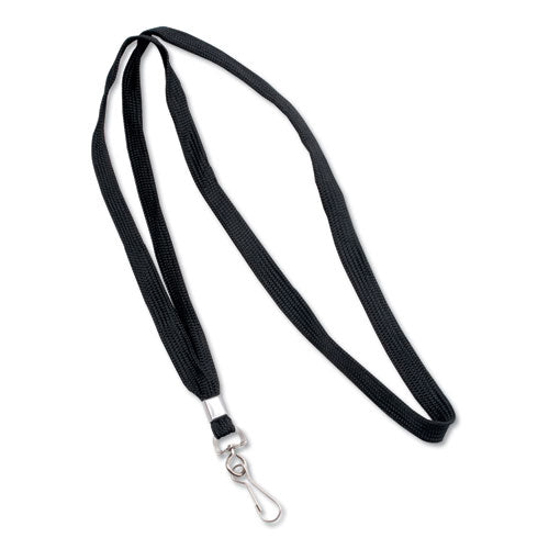 ESAVT75424 - Deluxe Lanyards, J-Hook Style, 36" Long, Black, 24-box