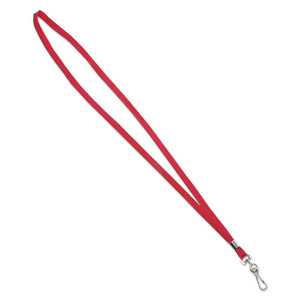 ESAVT75425 - Deluxe Lanyards, J-Hook Style, 36" Long, Red, 24-box