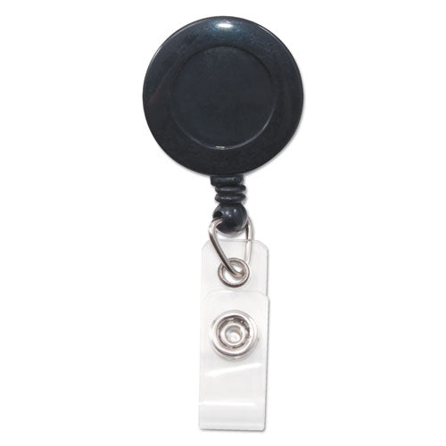 ESAVT75548 - Swivel-Back Retractable Id Card Reel, 30" Extension, Black, 12-pack