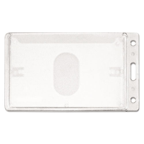 ESAVT76076 - Frosted Rigid Badge Holder, 2 1-8 X 3 3-8, Clear, Vertical, 25-bx