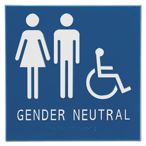 ESAVT97079 - Gender Neutral Ada Signs, 8" X 8", Man, Woman & Wheelchair