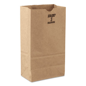 ESBAGGK3500 - #3 Paper Grocery Bag, 30lb Kraft, Standard 4 3-4 X 2 15-16 X 8 9-16, 500 Bags