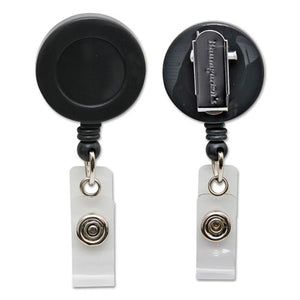 ESBAU68844 - Swivel-Style Belt Clip ID Card Reel, 30" Extension, Black
