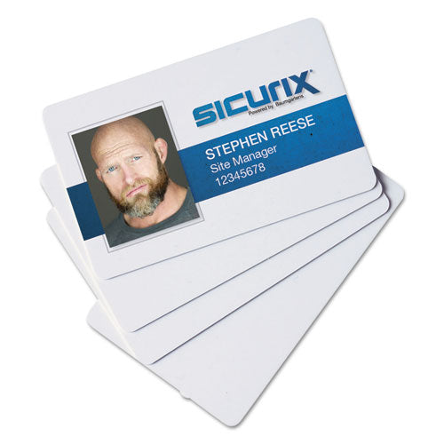 ESBAU80300 - Sicurix Blank Id Card, 2 1-8 X 3 3-8, White, 100-pack