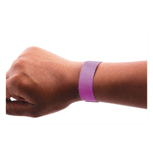 ESBAU85014 - Wristpass Security Wristbands, 3-4" X 10", Purple, 100-pack