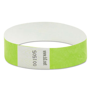 ESBAU85060 - Wristpass Security Wristbands, 3-4" X 10", Green, 100-pack