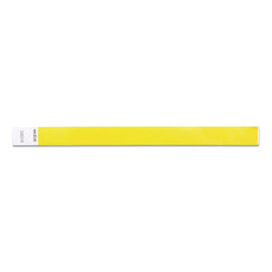 Security Wristbands, 0.75" X 10", Yellow, 100-pack