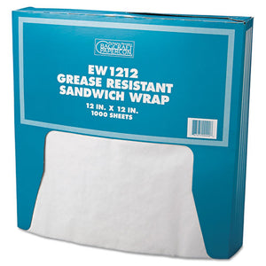 ESBGC057012 - Grease-Resistant Paper Wrap-liner, 12 X 12, White, 1000-box, 5 Boxes-carton
