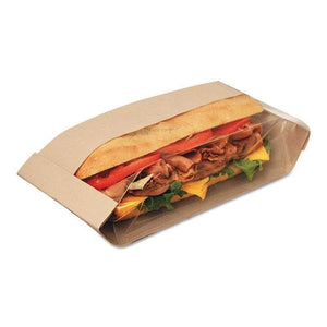 ESBGC300090 - Dubl View Sandwich Bags, 2.55 Mil, 11 3-4 X 4 1-4 X 2 3-4, Natural Brown, 500-ct
