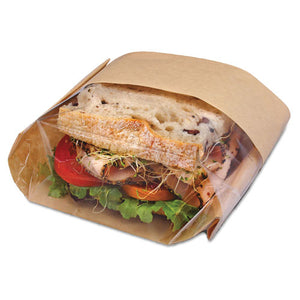 ESBGC300094 - Dubl View Sandwich Bags, 2.35 Mil, 9 1-2 X 5 3-4 X 2 3-4, Natural Brown, 500-ct